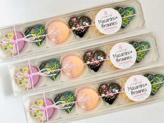 Mini Macaron & Brownie Dessert Box