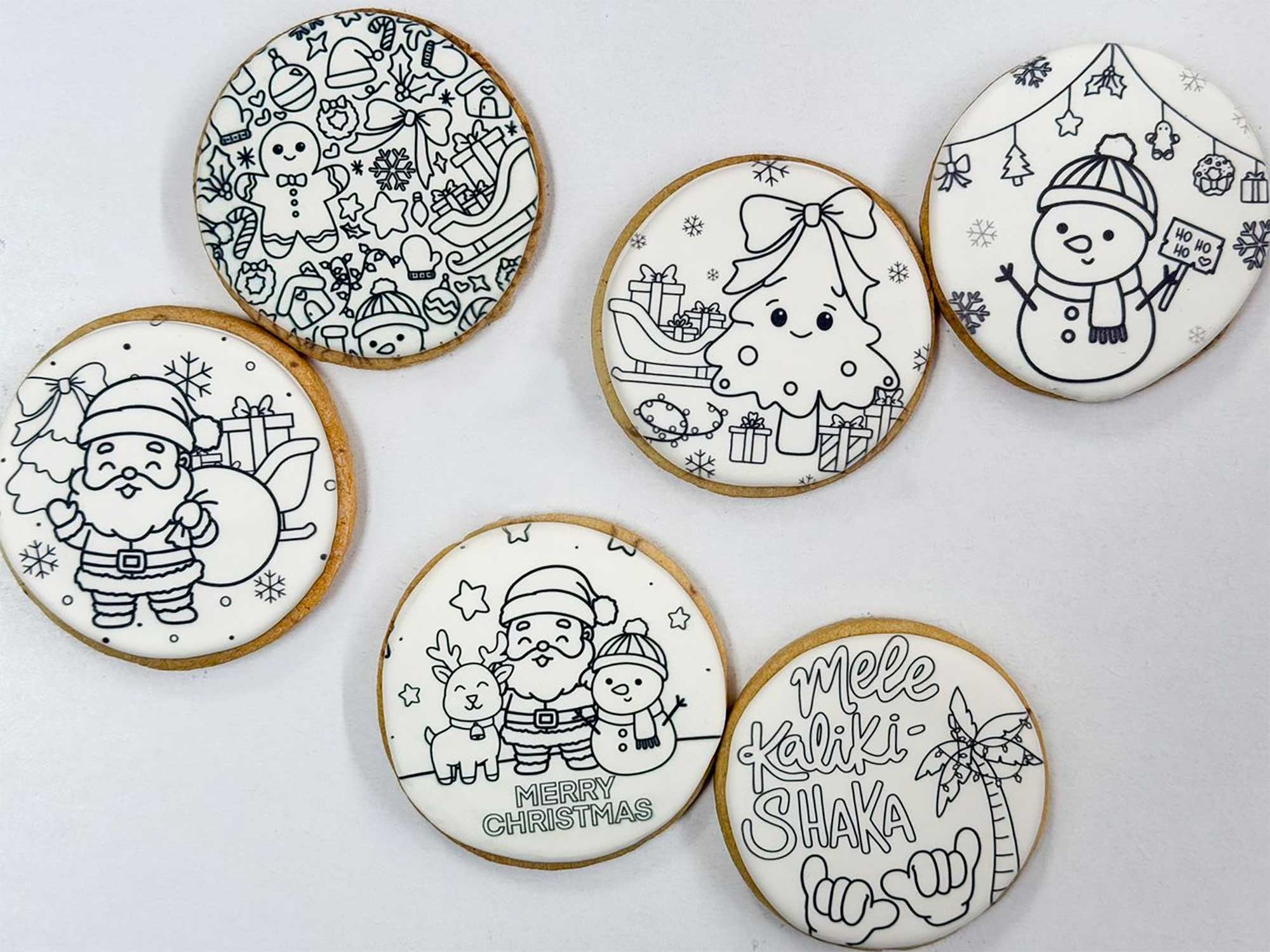 Christmas Color Your Own Cookie Pairs