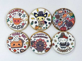 Thanksgiving Individual Printed Cookies