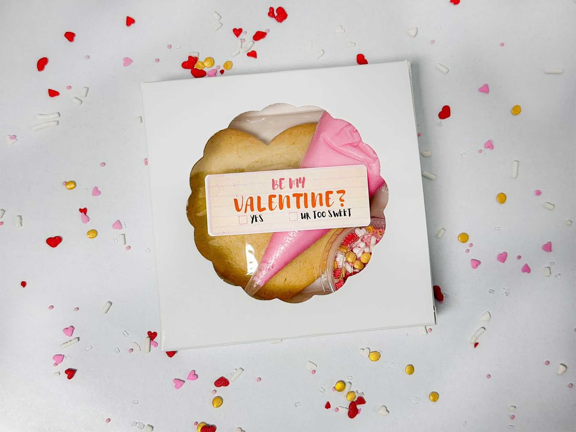 Single Cookie - Valentine Heart Sugar Cookie Kit - Image 2