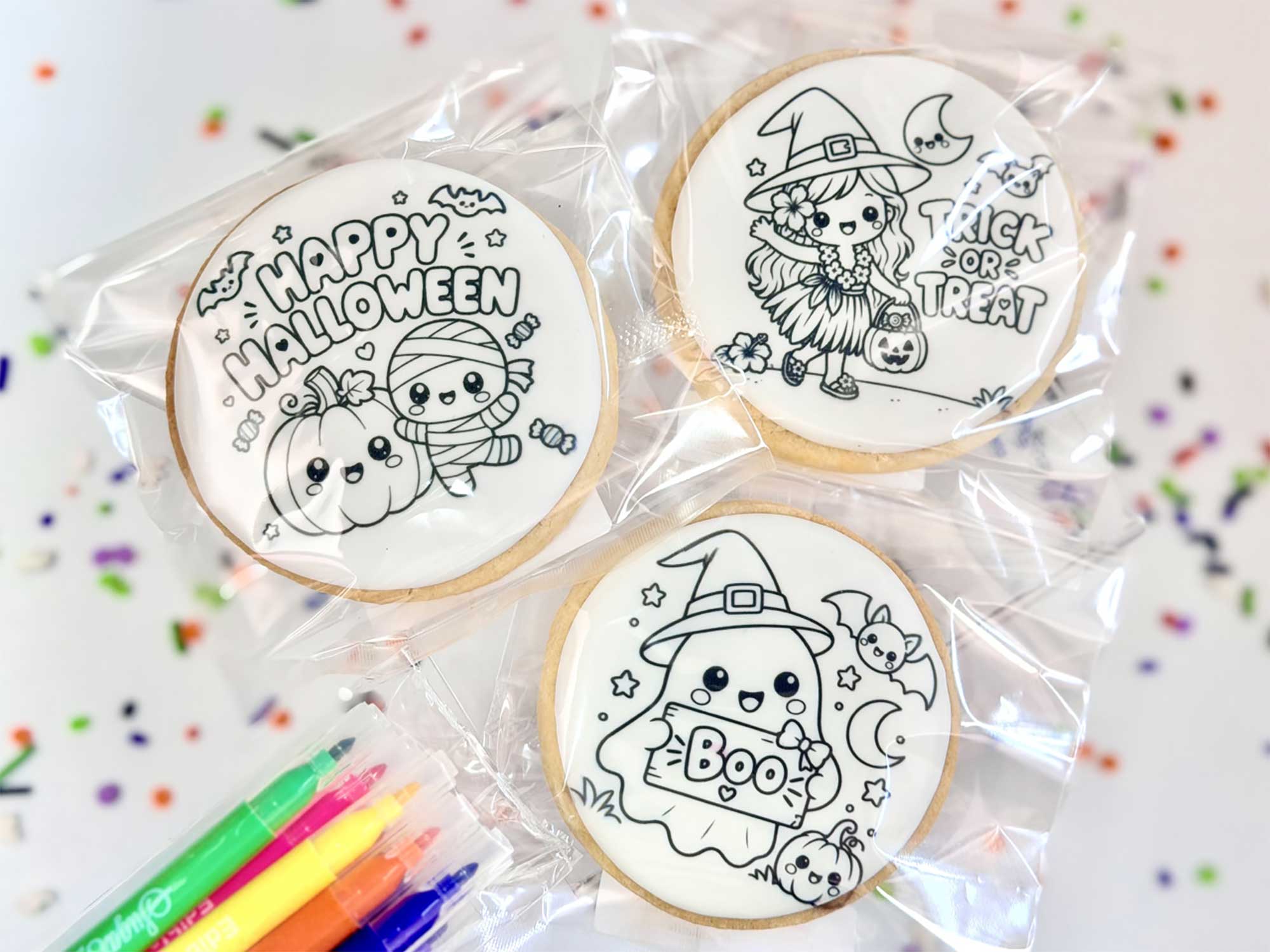 Halloween Color Your Own Cookie Kits